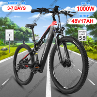 RANDRIDE YG90 Electric Bike 1000W Motor 48V 17AH Max Speed 45km/h Battery 27.5'' Tires off-road Mountain Hydraulic Brake E bike