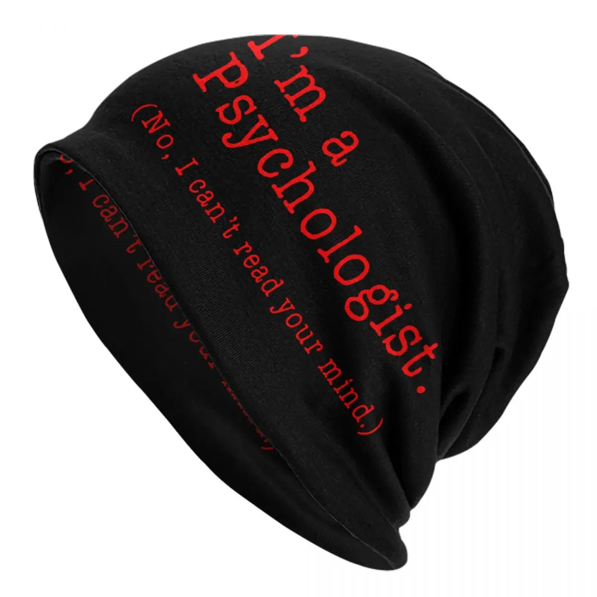 

I'm A Psychologist No I Can't Read Your Mind Skullies Beanies Caps Winter Warm Knitting Hat Unisex Psychologist Bonnet Hats