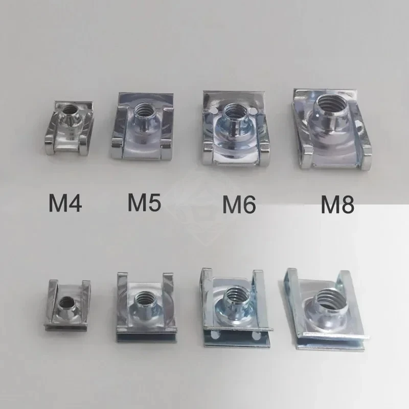 10pcs Car U Type Clips M8 M6 M5 M4 Thread 8mm 5mm 6mm 4mm Reed Nuts for  Motorcycle Scooter ATV Moped image 4