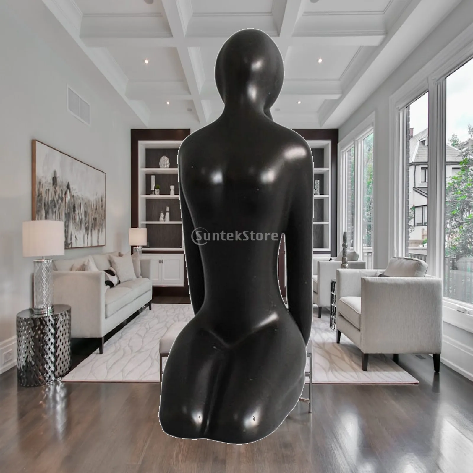 Yoga Figure Ceramic Sculpture Abstract Art Collectible Figurine for Buddha Home Decoration Living Room