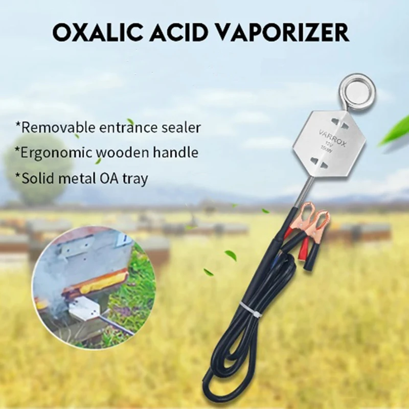 Honey Oxalic Acid Evaporator Bee Oxalic Acid Evaporator 12V Bee Varroa Treatment Tool Heated Fumigator Atomizer