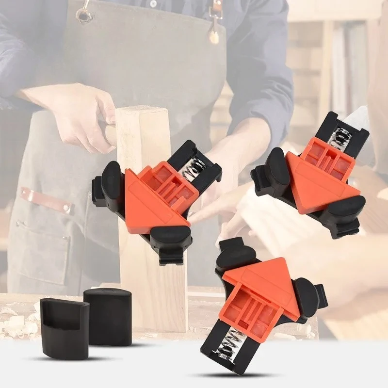 

Угловой зажим 90 градусов с быстрым креплением для столярных работ, рамок, шкафов, DIY, пружинный зажим для плотников, подарок