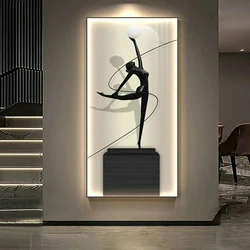 Modern Abstract Figure Portrait Luminous Interior Painting Led Wall Lamp For Home Living Room Dining Room Bedside Decoration