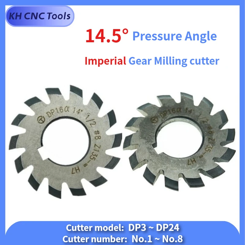 

Х ЧПУ 14,5 ° Угловая фреза Imperial Gear HSS DP3 4 5 6 7 8 9 10 11 12 14 16 18 20 22 24 14 1/2 градуса No 1-NO.8