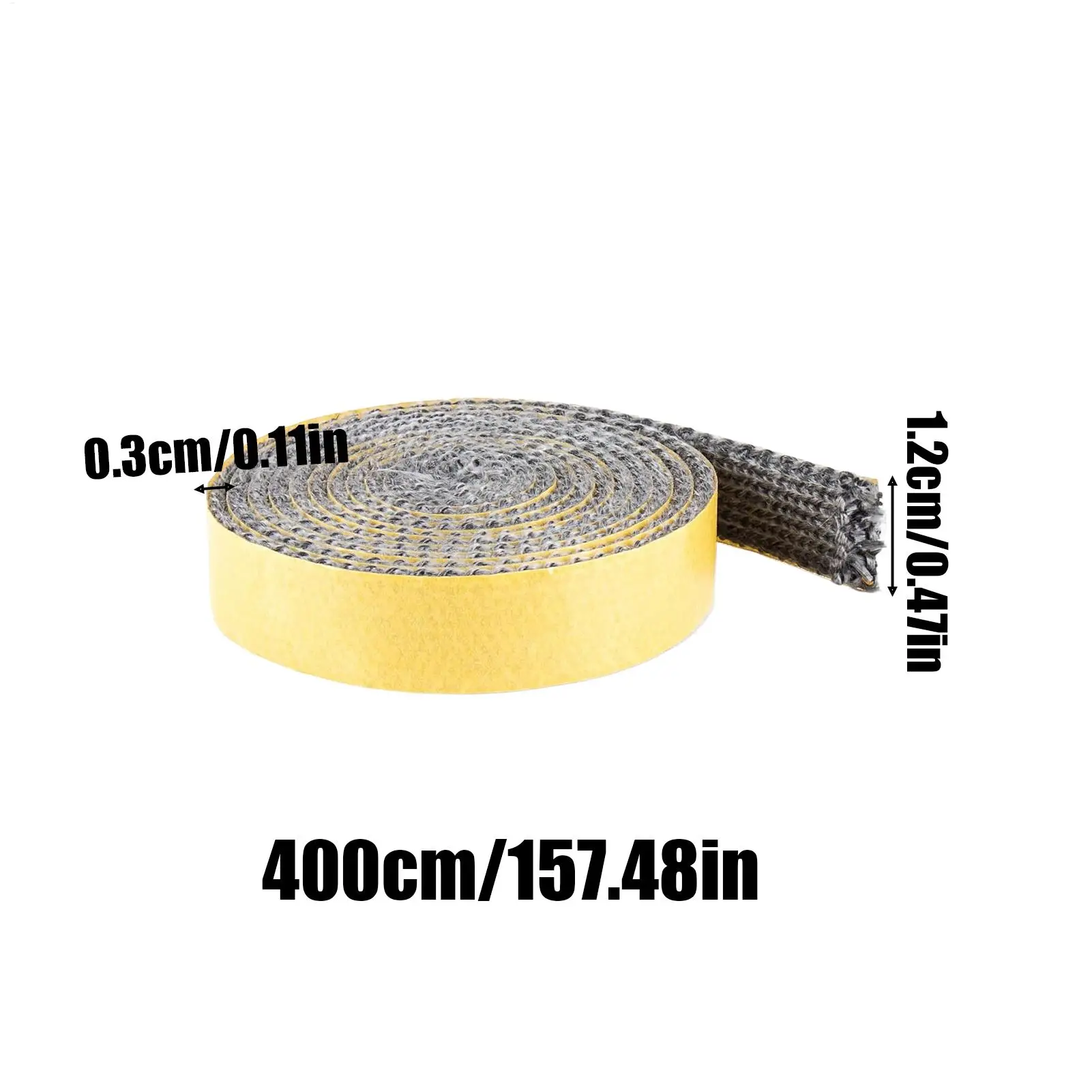 Wood Stove Door Gasket Self-Adhesive Wood Stove Sealing Rope Fireproof Replacement Sealing Tape For Exhaust Pipe Oven Combustion
