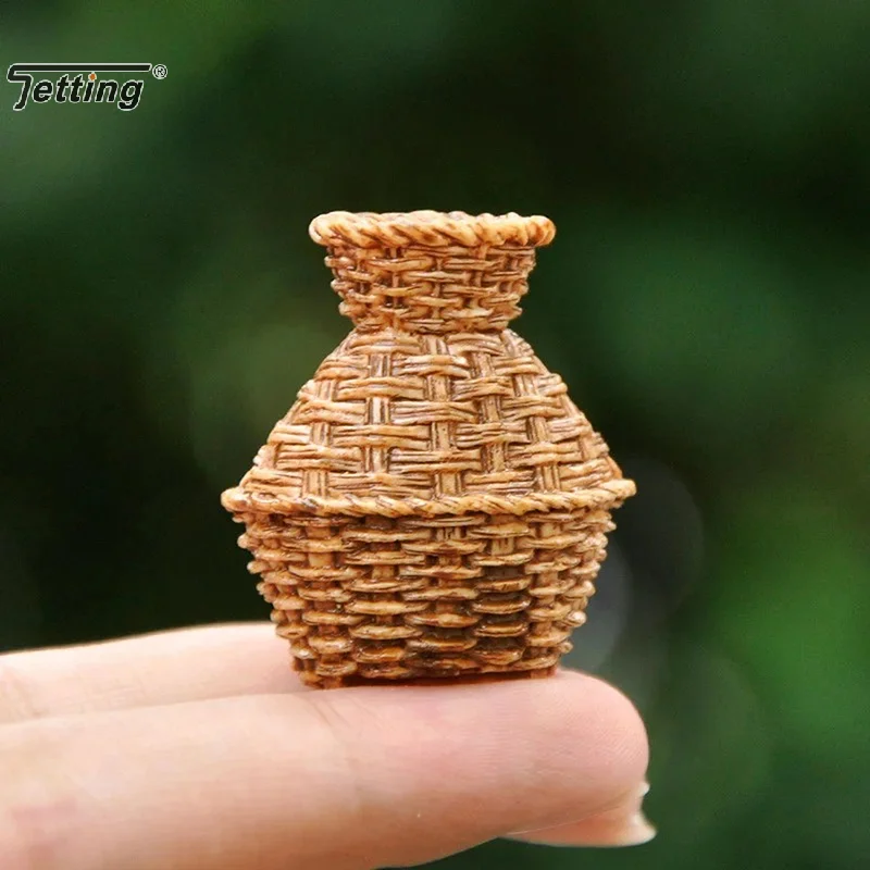 5pcs Miniature Woven Basket, Model House Accessories, Miniature Willow Basket For Crafts, Miniature House Furniture Set