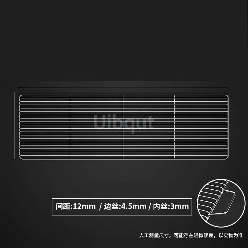 Stainless Steel 304 Food Grade BBQ Charcoal Grate Barbecue Grill Wire Mat Net Grid Mesh Net with Two Handles for Handy Use