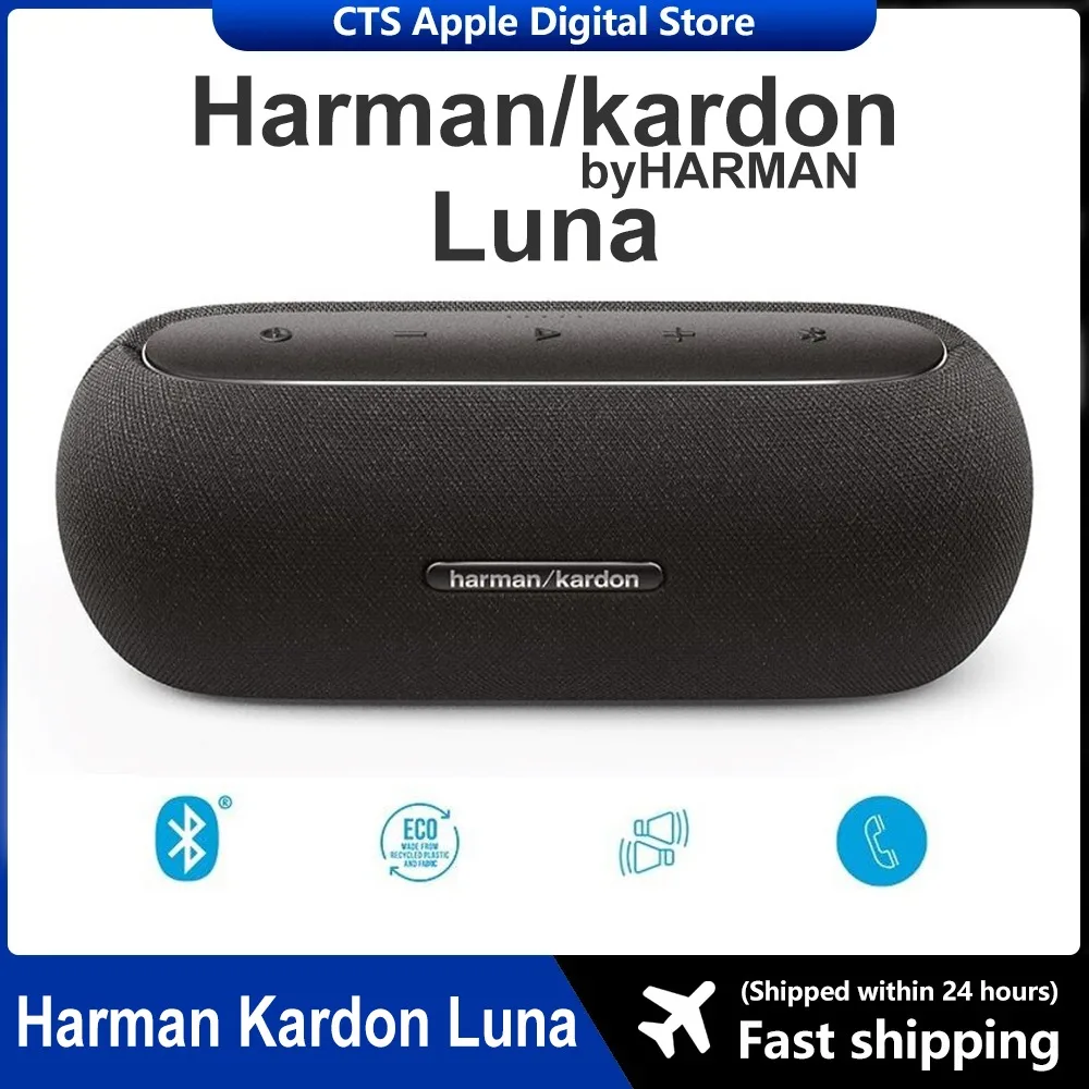 Harman Kardon LUNA Portable Wireless Bluetooth Speaker Track Speaker IP67 Water & Dustproof Audio Black