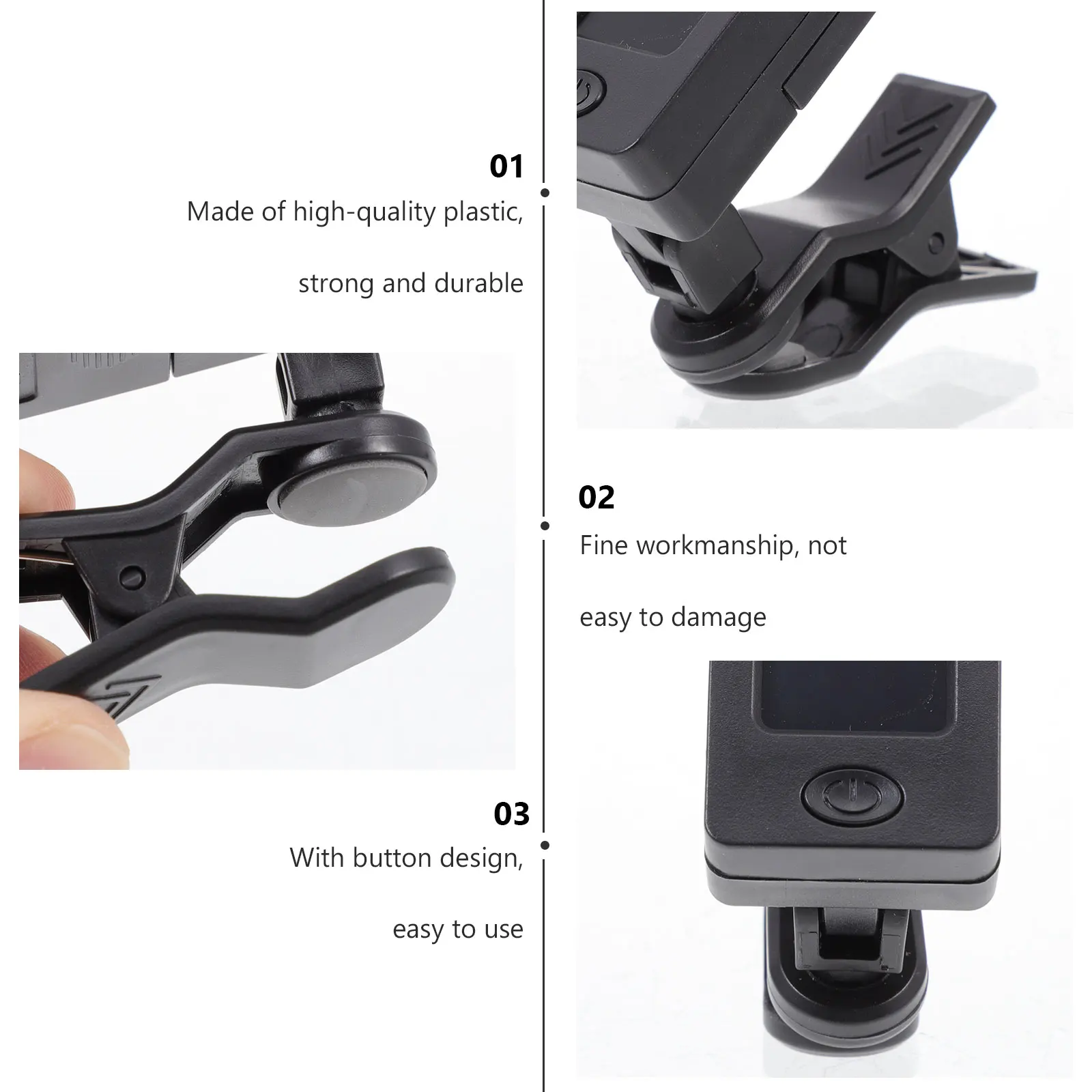 

Professional Guitar Tuner Durable Bass Violin Ukulele Tuning Tool Flexible Accurate Easy Carry Universal Musical Instrument