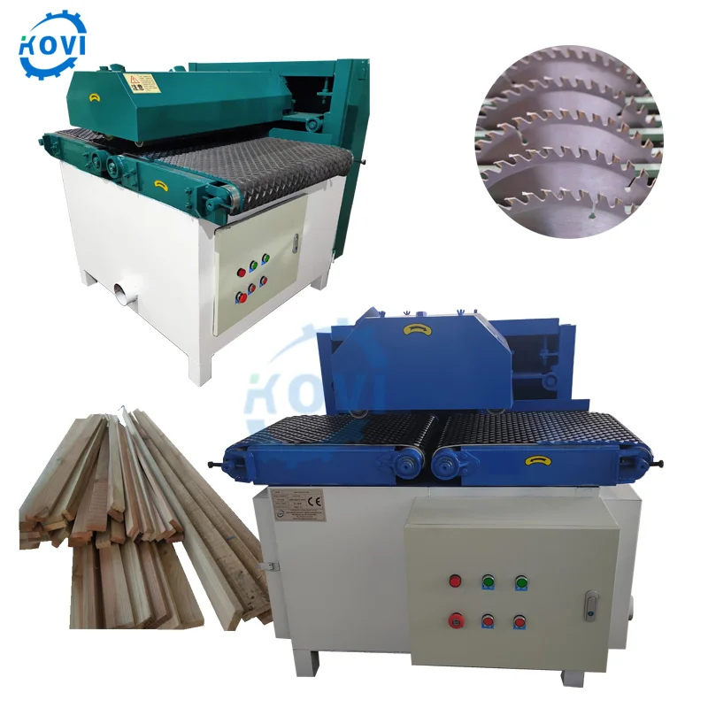 

Wood Multi-Blade Timber Saws Thin Wood Strip Processing Wood Board Slicer Round Log Multi Blade Rip Saw Cutting Machine