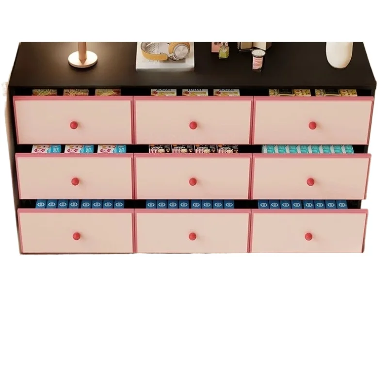 Dopamine chest, Japanese and Korean ins wind bucket, dining side cabinet, nine chest, bedroom floor-to-ceiling chest, pink TV
