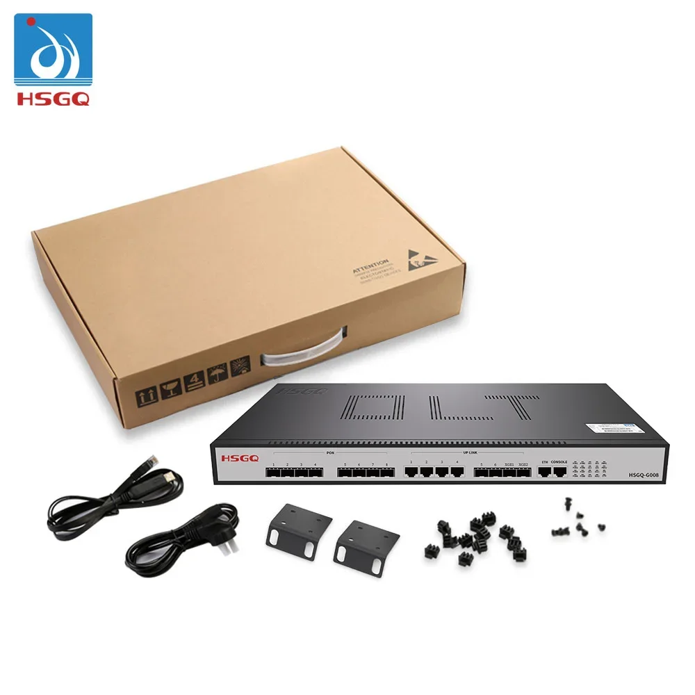 HSGQ-G008 Olt 8 Puertos Gpon Ftth Fttb Fttc Network Olt- 8 Port 20 Km Mikrotik Gpon Communication Equipment Olt Gpon