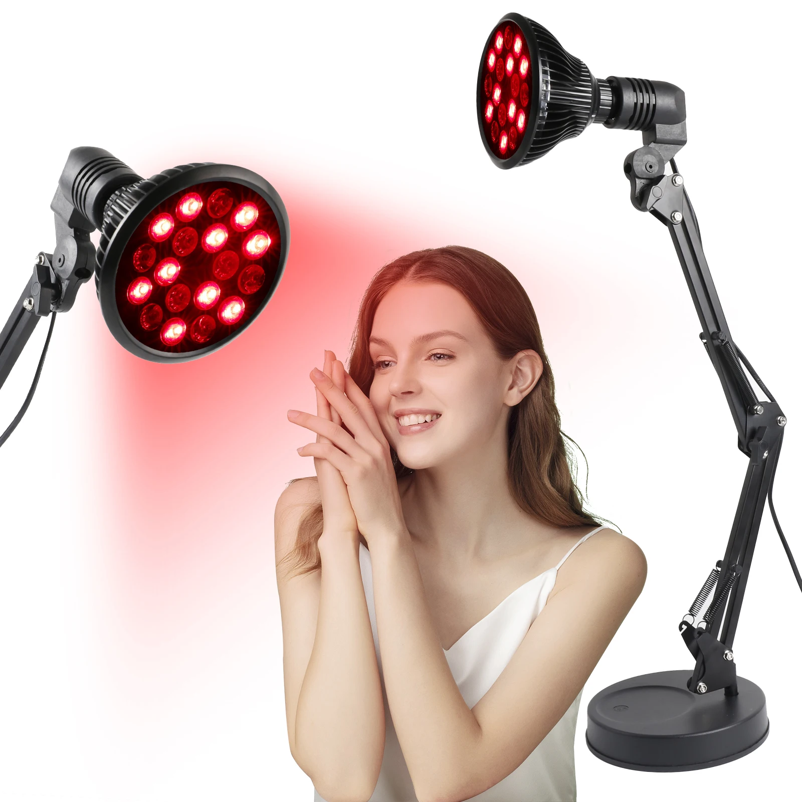 

Лампа красного света, нагревательная лампа, 18 светодиодов, красная инфракрасная лампа, нагревательная лампа, терапия красным светом, 660 нм и 850 нм для дома