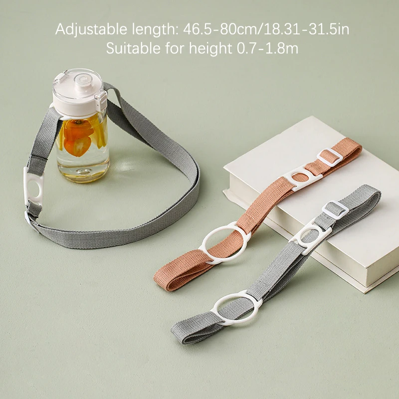 2 In 1 Adjustable Universal Water Bottle Shoulder Strap Portable Tumbler Holder Strap Outdoor Travel Cup Carry Accessory