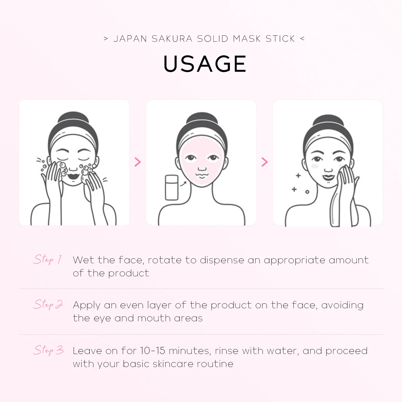 LAIKOU Sakura Solid Face Mask Stick Deep Cleanser Facial Mask Reduces Blackhead Pores Oil Control Moisturizing Mud Face Mask 45g