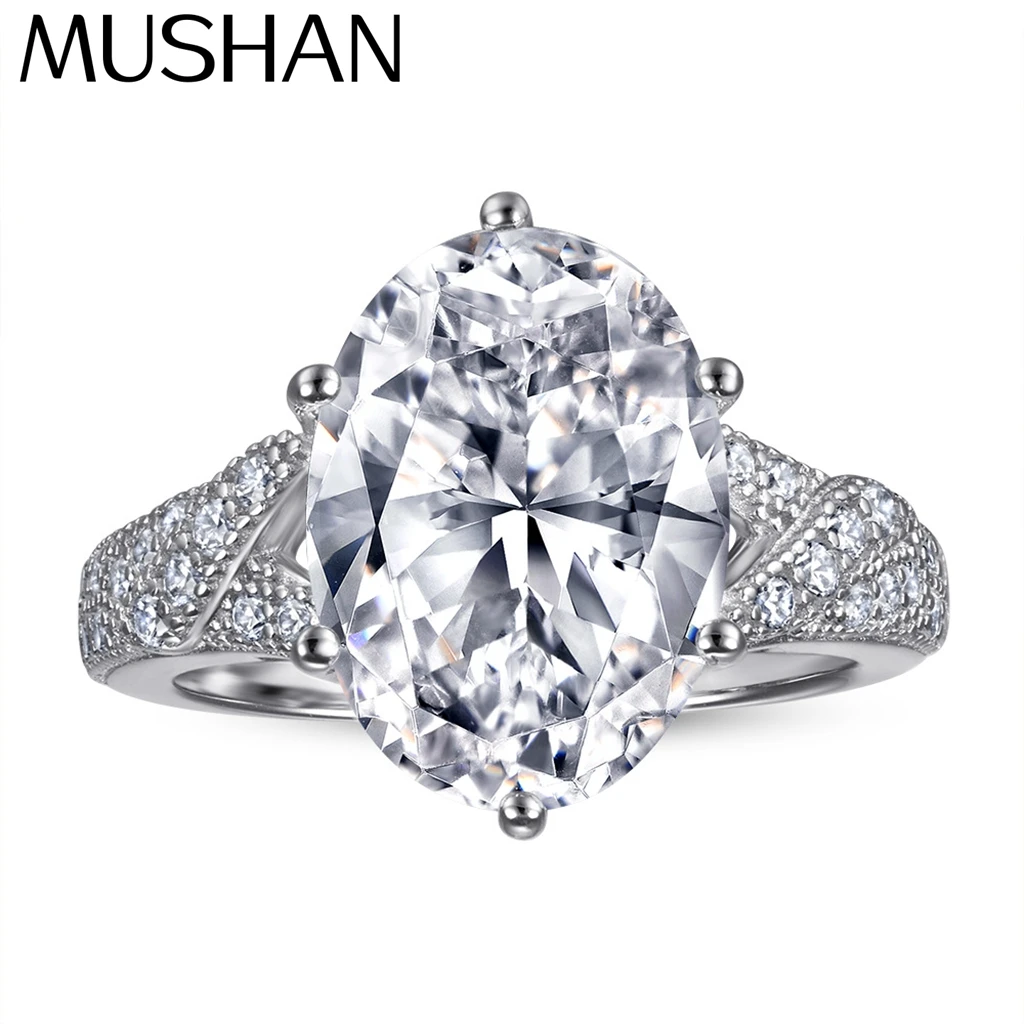 

MuShan Jewelry 925 Sterling Silver Romantic Engagement Ring 7A Cubic Zirconia Valentine Delicate Anniversary Women Gift