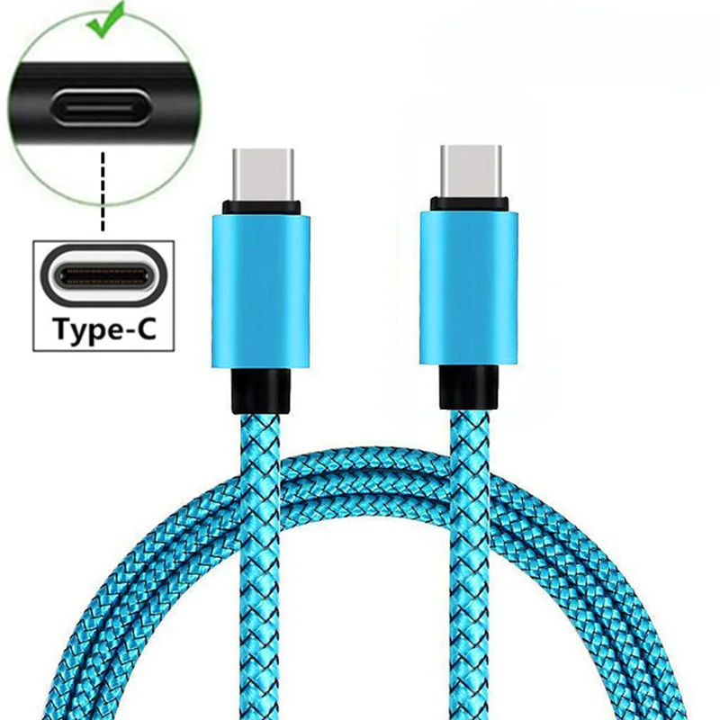 Type C to Type C Expansion Link Cable PD60W 5A Fast Charging Charger 1M Nylon Data Cable For Apple 15 16 Ipad Huawei Xiaomi Sam - view 3