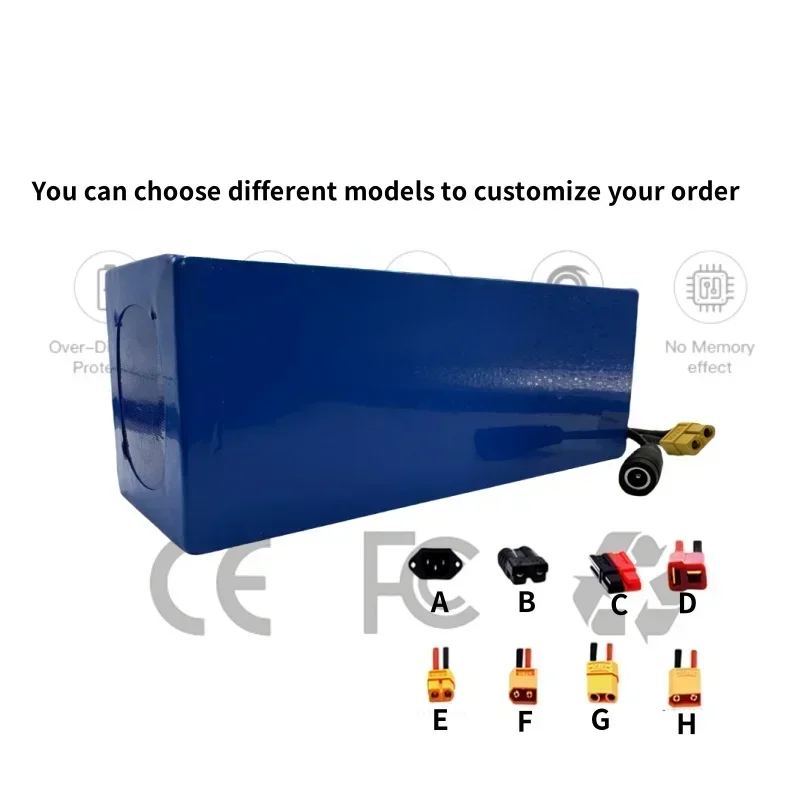 36V 10S3P 28Ah/38Ah 500W High Power Capacity 42V 18650 Lithium Battery Pack  Electric Bicycle Bicycle Scooter BMS+charger