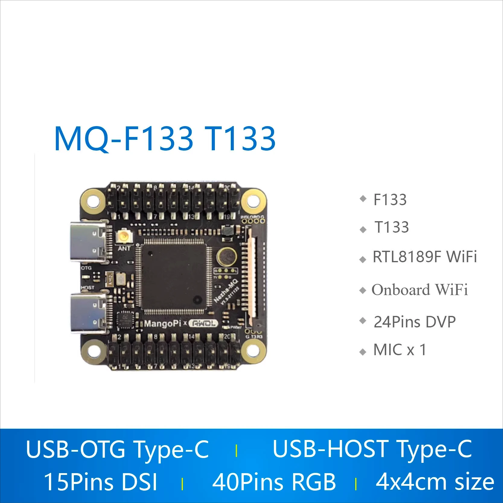 MQ-R F133 T133 MQ MQ-Dual Mango Pie, Nezha MQ MangoPi Development Board