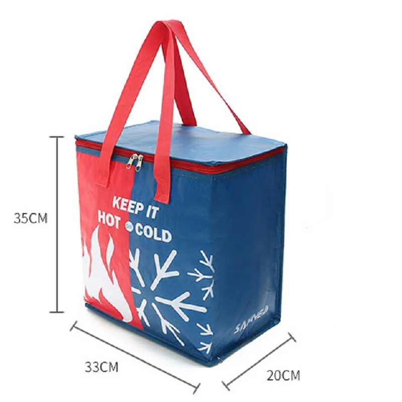 Big capacity cooler bag ice pack portable cool handbag thermal lunch picnic box vehicle storage box cool insulation bag