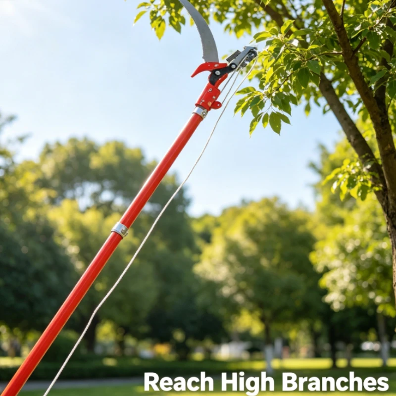 Telescopic Tree Pruning Pole Saw Long Reach Extendable Garden Trimming Tool For High Branch Cutting Orchard Park Maintenance