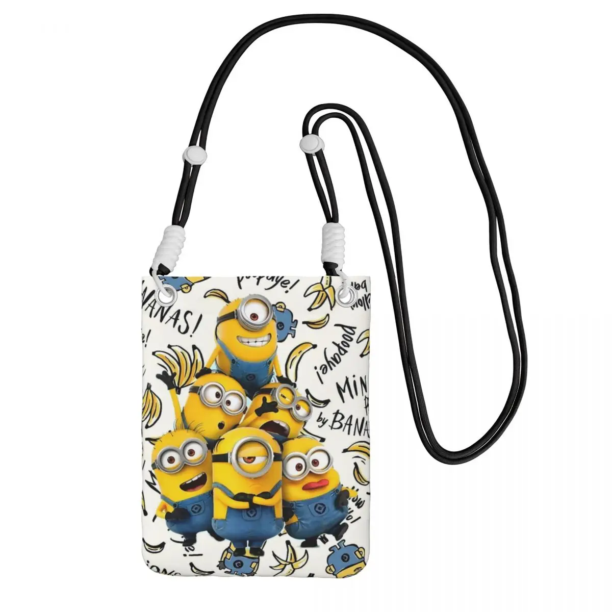 

Изготовленная на заказ сумка для мобильного телефона M-Minions, диагональная женская и мужская сумка через плечо, регулируемая длина для путешествий