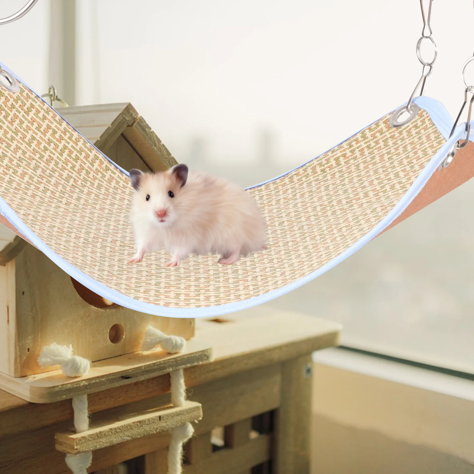 

Hamster Straw Swing Playground Hanging Molar Chewing Decorative Cage Climbing Dwarf Syrian Exercise Dwarf Hamster Toys