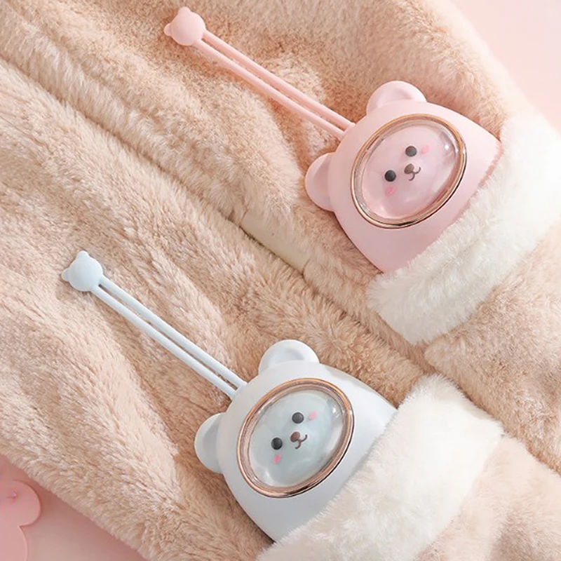 Cute Pink Bear Hand Warmer 1200mAh USB Rechargeable Portable Winter Warmer Small Tool Pocket Mini Electric Hand Warmer