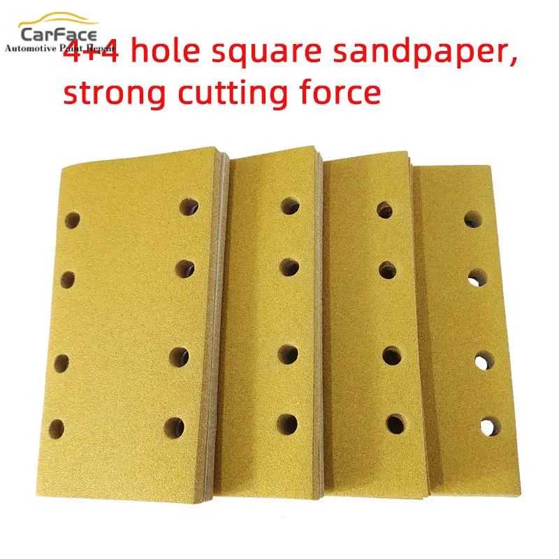 Rectangular Sandpaper 95/180mm 8-Hole Self-adhesive Flocking Back Velvet Sander Sanding Putty Sandpaper