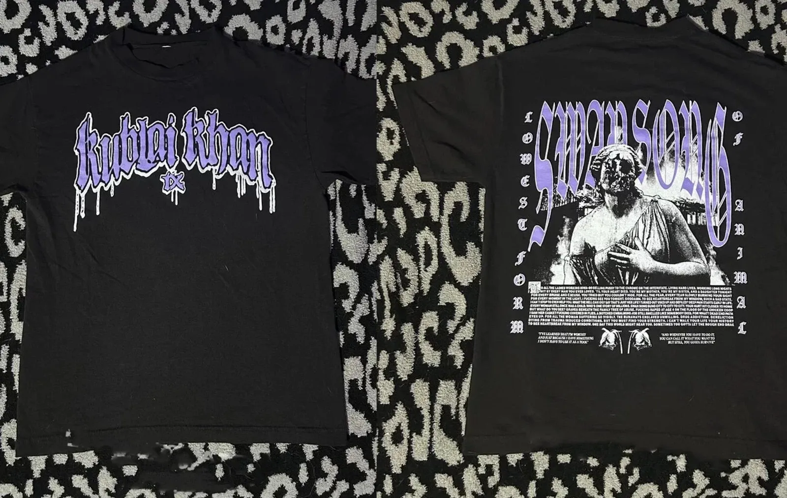 Kublai Khan TX Band Swan Song Tour 2 Sided T Shirt Full Size S-5XL1