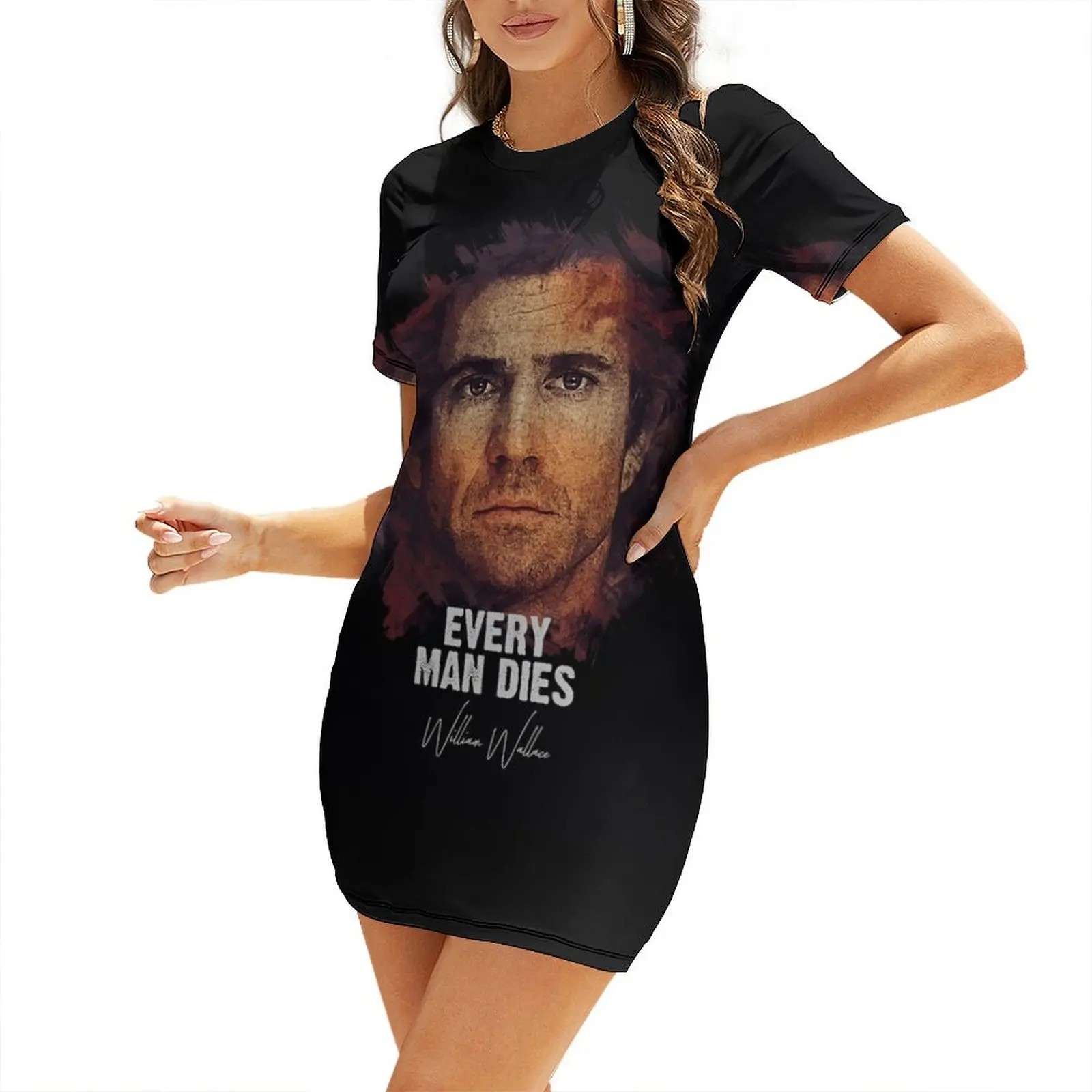 EVERY MAN DIES - William Wallace Short Sleeved Dress luxury evening dresses 2025 women long dresses