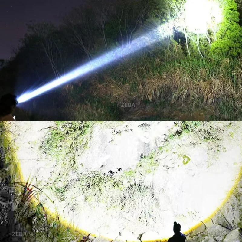 1500W LED Headlamp 6000M Long Range IR Motion Sensor Headlight USB Rechargeable Zoomable Head Torch For Camping Hunting Hiking