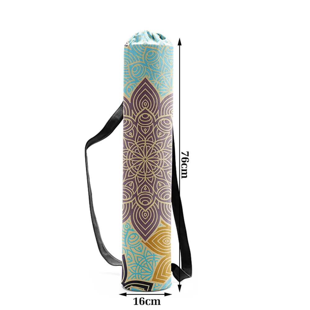 2023 Woman Yoga Bag Yoga Mat Bag Men Sports Mat Bag Printed Canvas Drawstring Yoga Bag Outdoor Pilates  Fashion  Fitness Bag