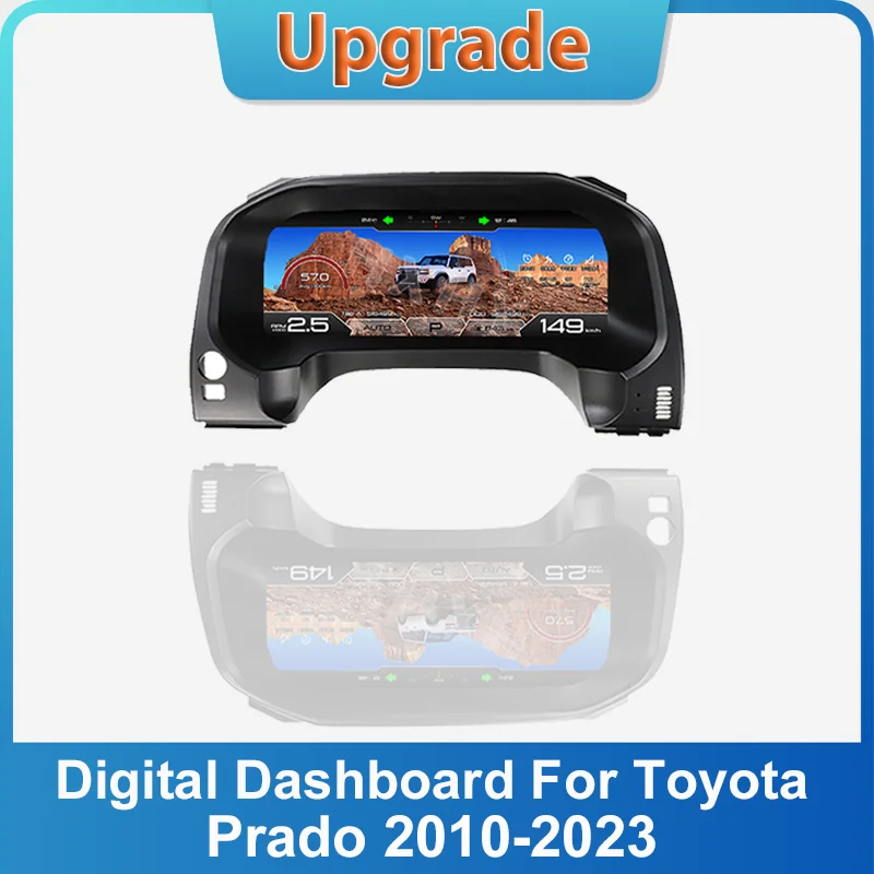 New 2025 Latest Original Car Digital LINUX Instrument Cluster For Toyota Prado 2010-2023 LCD Speedmeters Dashboard player