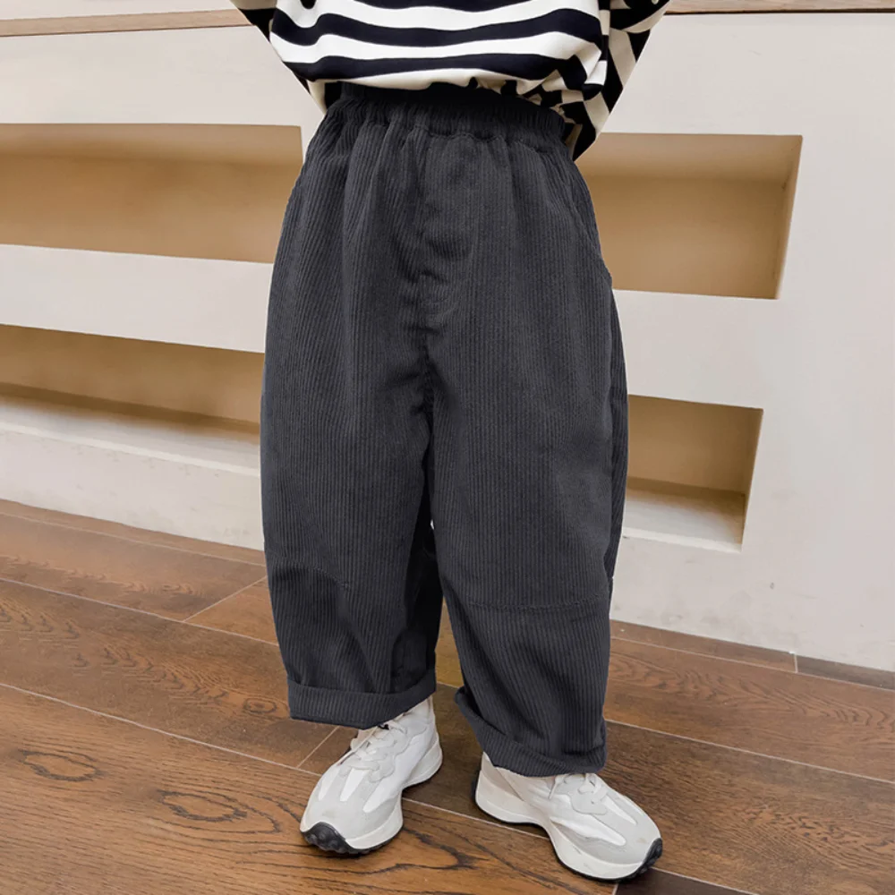 Pantaloni per bambini abbigliamento per bambini pantaloni di velluto a coste per ragazzo autunno pantaloni Casual larghi per bambini pantaloni