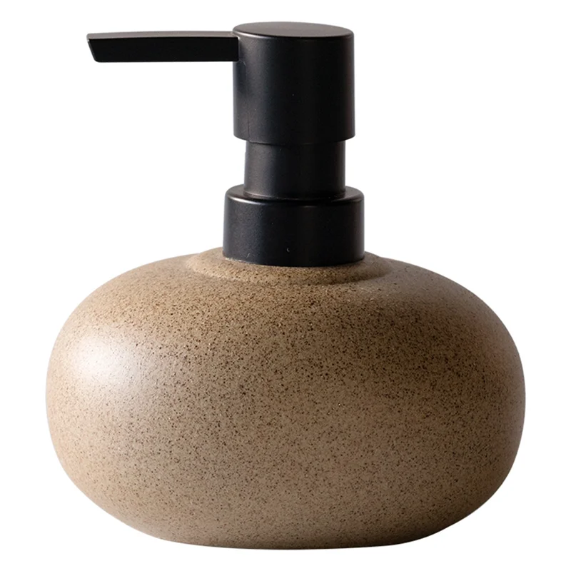 

Vintage Stone-Textured Dispenser, For Hand Soap, Shampoo Conditioner, Press Bottle Suitable For Bathroom& Kitchen