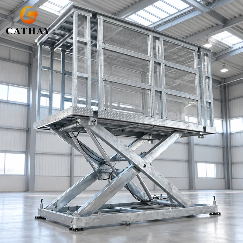 Heavy Duty Pit Mounted Scissor Lift Table Custom Hydraulic Platform for Warehouse and Industrial Floor Installation