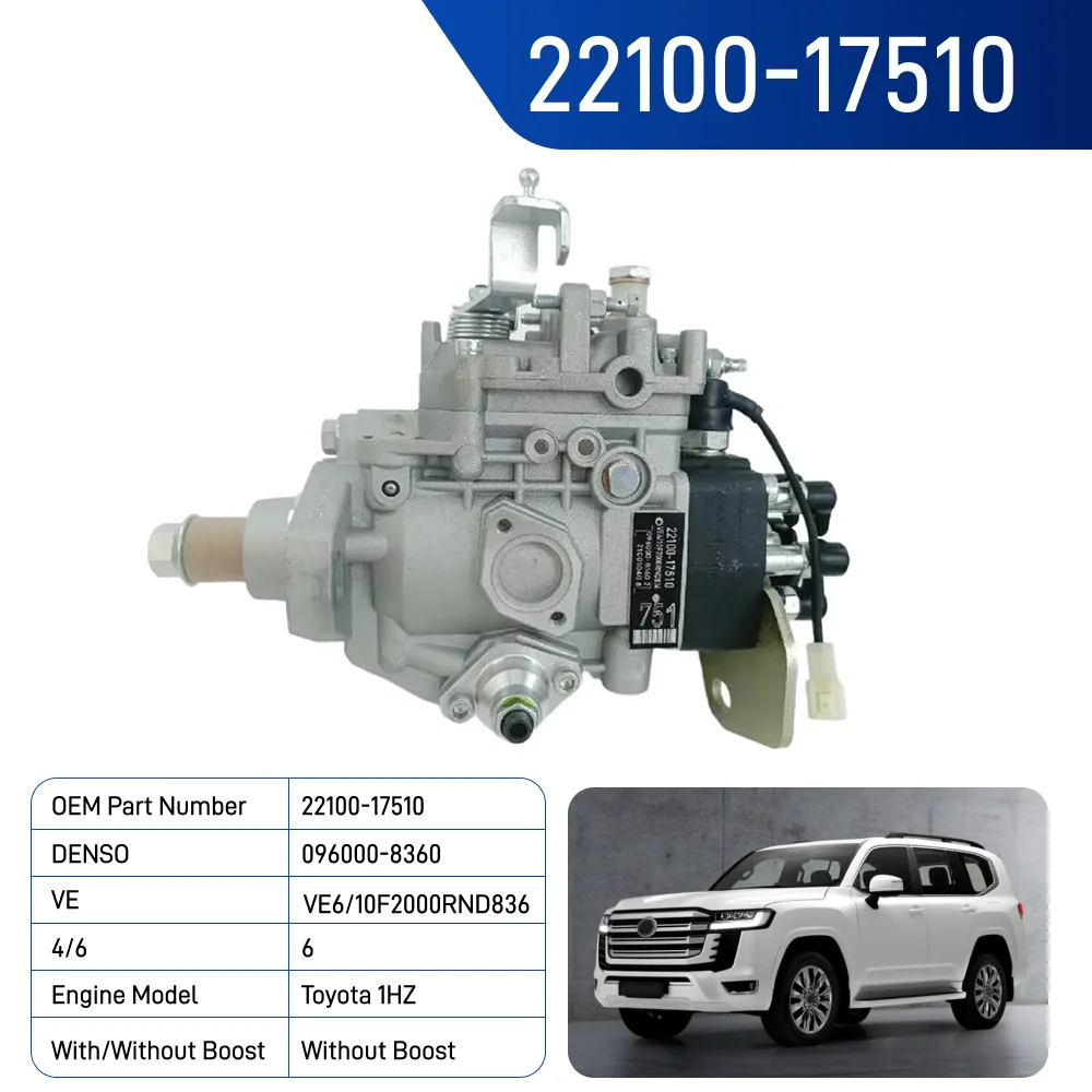 22100‑17510 096000‑8360 VE6 for Toyota 1HZ 4.2L Land Cruiser HZJ71 HZJ75 HZJ76 HZJ78 HZJ79,Diesel Fuel Injection Pump