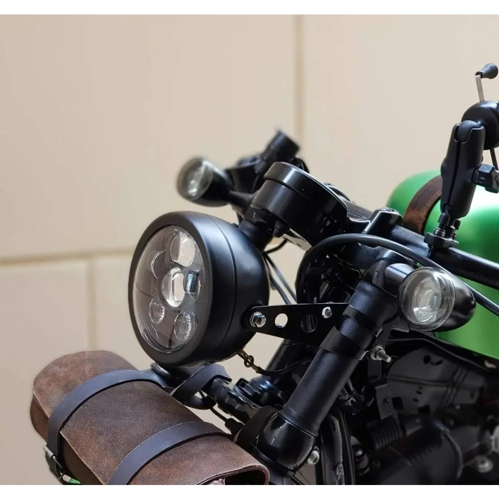 5.75 inch LED Headlight Bucket for Harley Headlight Retro Cafe Racer HeadLamp Housing Cover Bracket Universal Accessories