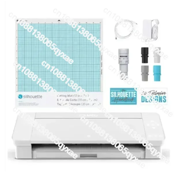 Cameo 4 with Bluetooth, 12x12 Cutting Mat, Autoblade 2, 100 Designs and Silhouette Studio Software - White Edition