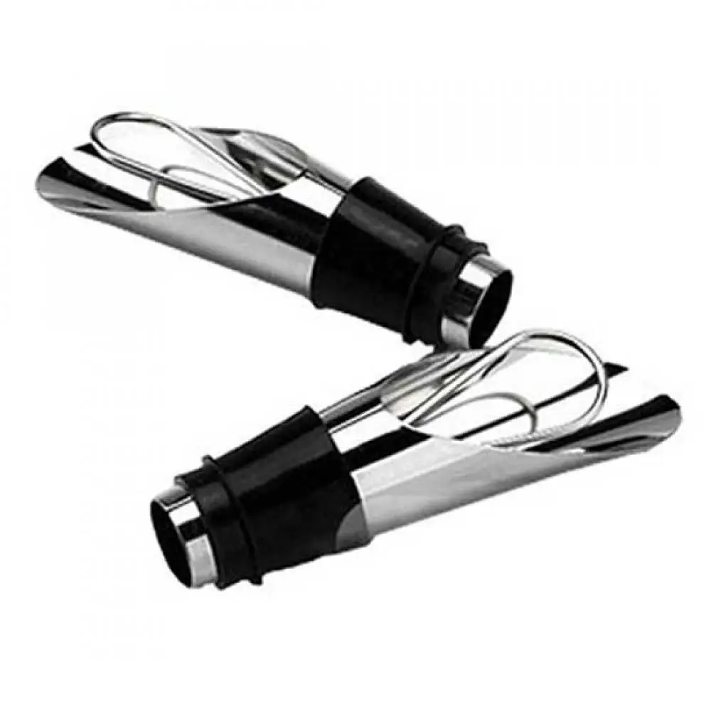 Wine Bottle for Bar Bar Tool 2pcs/Set Stainless Steel Liquor Aerating Decanter Spout Flow Bar Tools with Stopper Set Tool Access