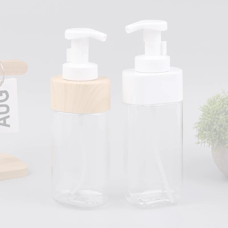 Distributeur de savon moussant à pression transparente, bouteille vide de Gel douche de 300/500ml, récipient de Mousse Portable pour nettoyant pour les mains