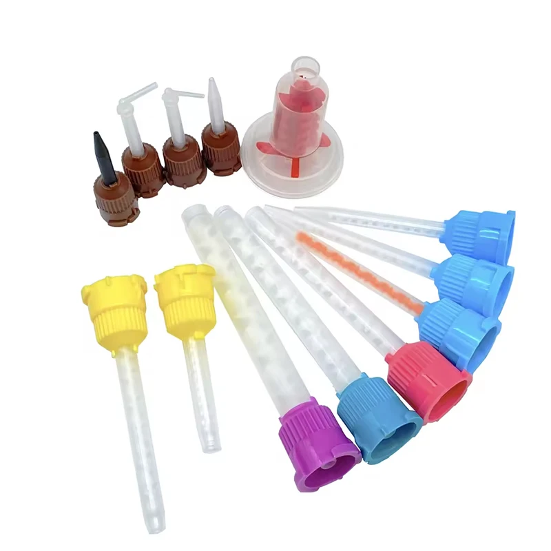 50 stücke Dental Mischen Tipps Abdruck Materialien Labor Prothese Farbe Rohre Einweg Silikon Gummi Mixed Kopf Zahnmedizin Material – Detail 2