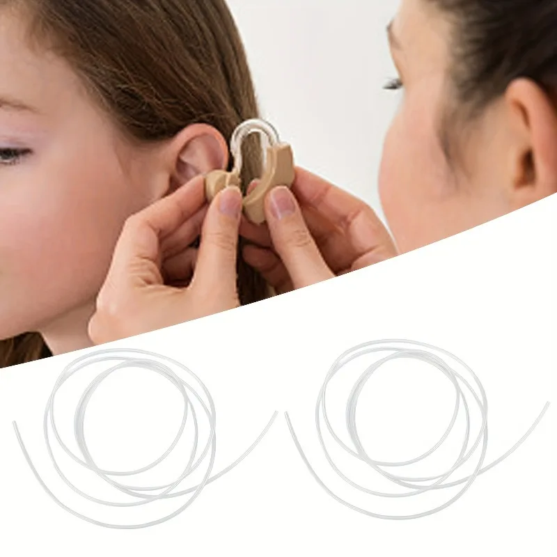 2PCS PVC Hearing Aid Tubing for Efficient Sound Conduction, Earmold Tubing for Hearing Aid Amplifier