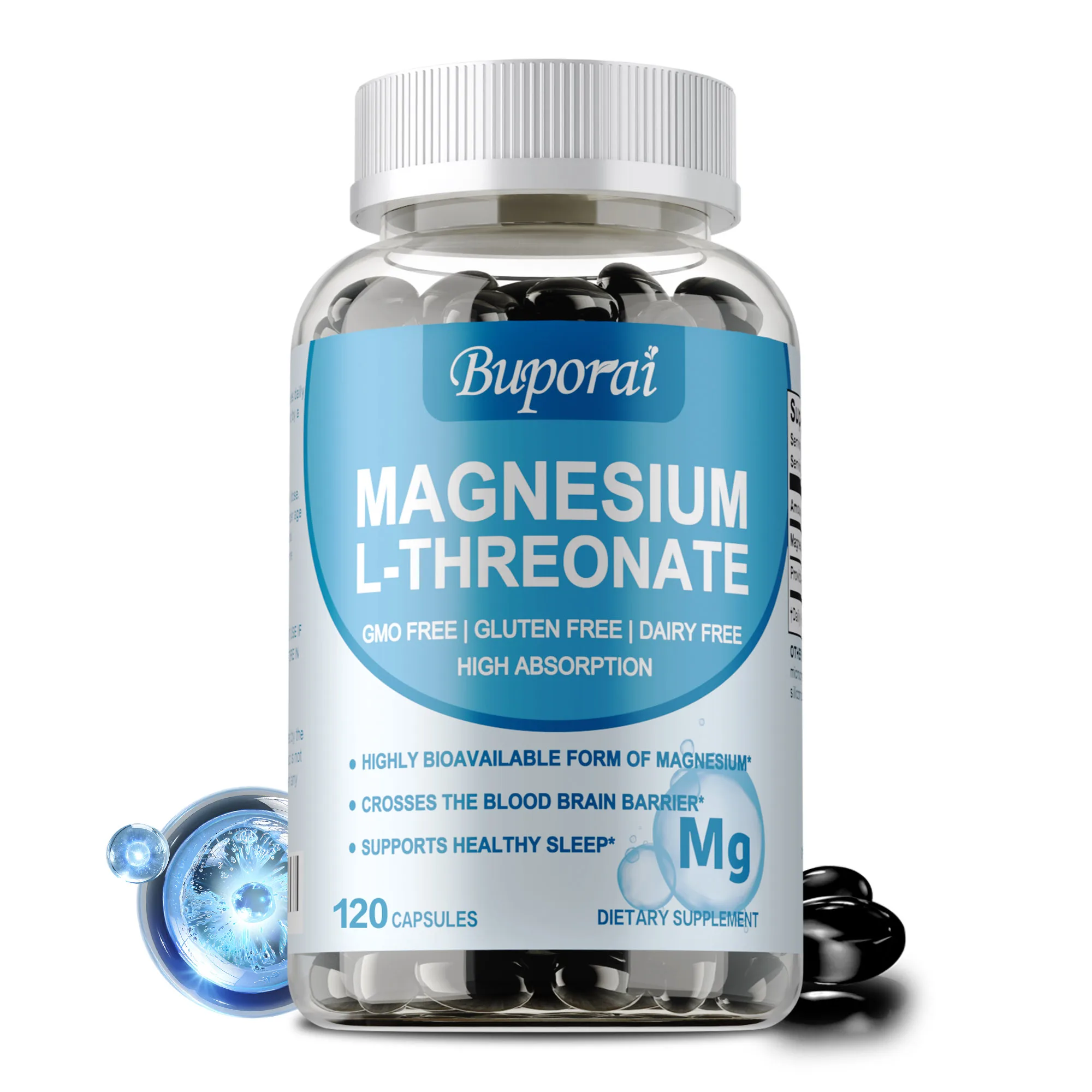 

Magnesium L Threonate - Helps Enhance Memory, Improve Mental Agility, Support Cognitive Health, and Improve Sleep Quality