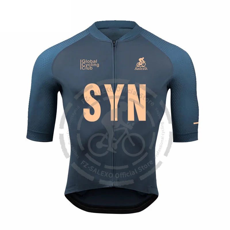 SYN Racing Cycling Jersey Set Short Sleeve Shirt Bicycle Clothing 2024 Summer Men Black MTB Maillot Ciclismo Bike Bib Shorts Set