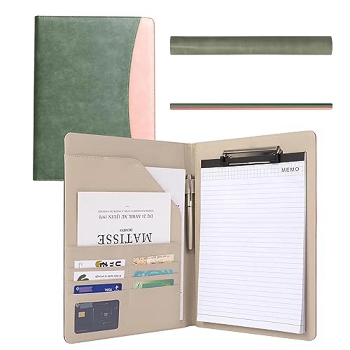 

Clipboard Folder Combination, Storage Clipboard with Cover Suitable for Business School Office Meeting Notepad Plywood C