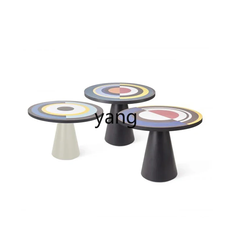 CX Simple Dining Table Art round Bullseye Conference Table Home Living Room Dining Table