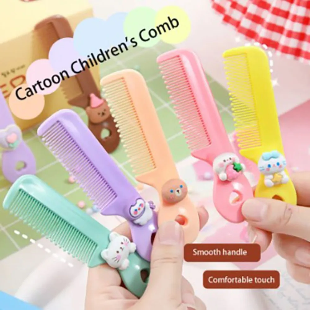 Plastic Cartoon Mini Comb Durable Wear Resistant Mini Cute Student Portable Hair Comb Material Safety Hair Comb