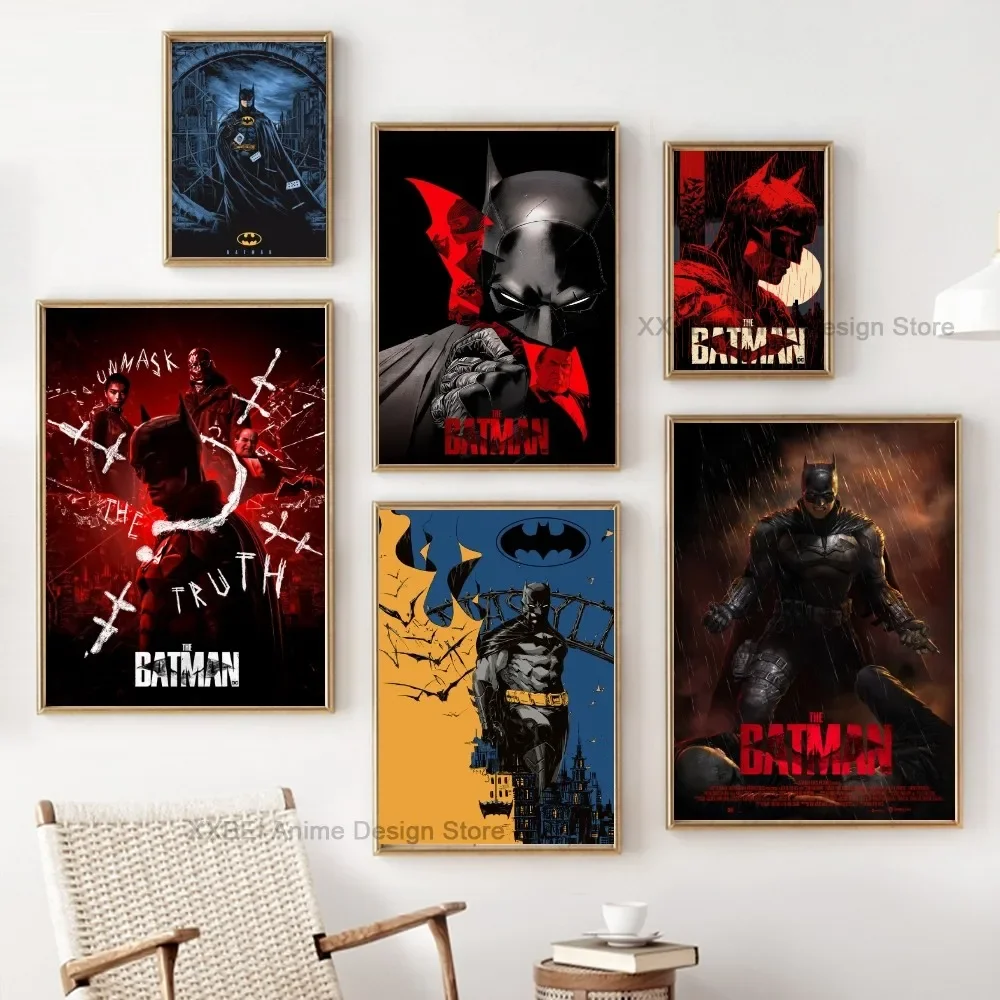 1pc Modern Interior Wall Decoration Hanging Painting Batmans Movie Poster Sticker Bedroom Cafe Mural High Quality Printed Matter